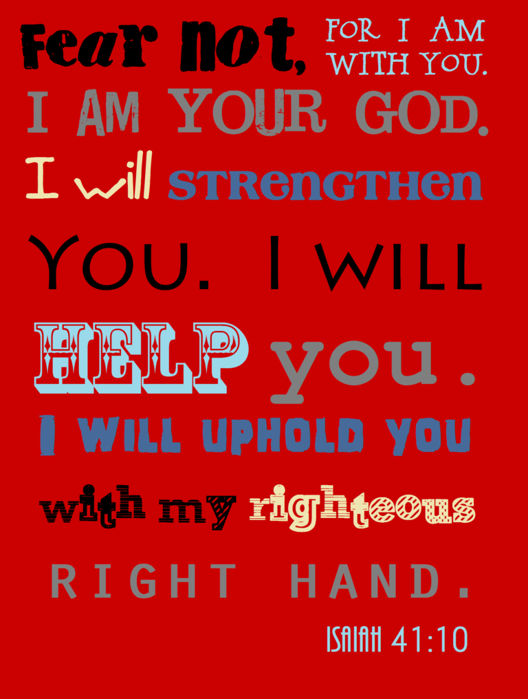Fill Your Home with Inspiring Words (Isaiah 41:10)