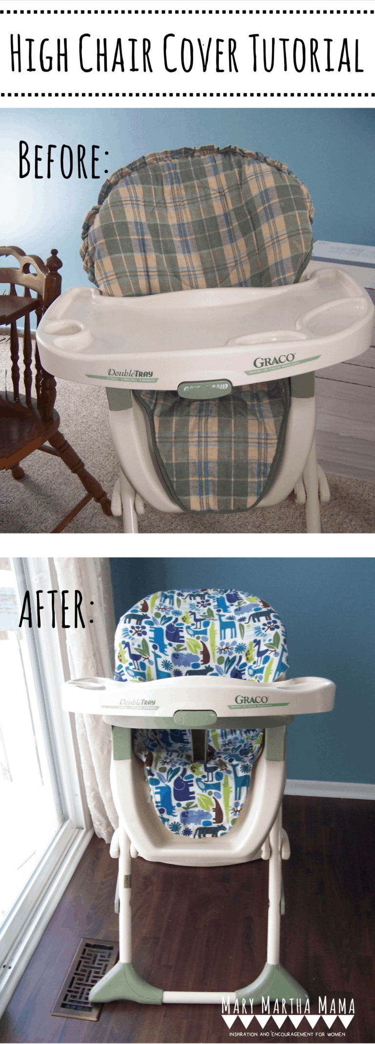 DIY High Chair Cover Tutorial Mary Martha Mama