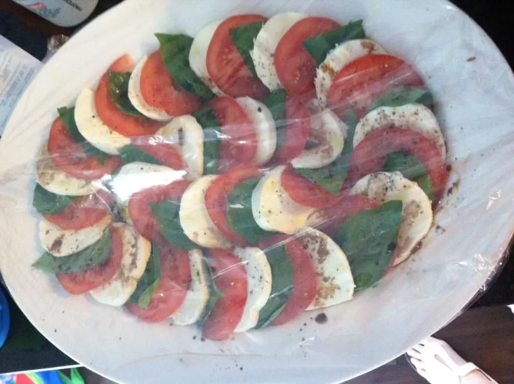 caprese salad on a plate