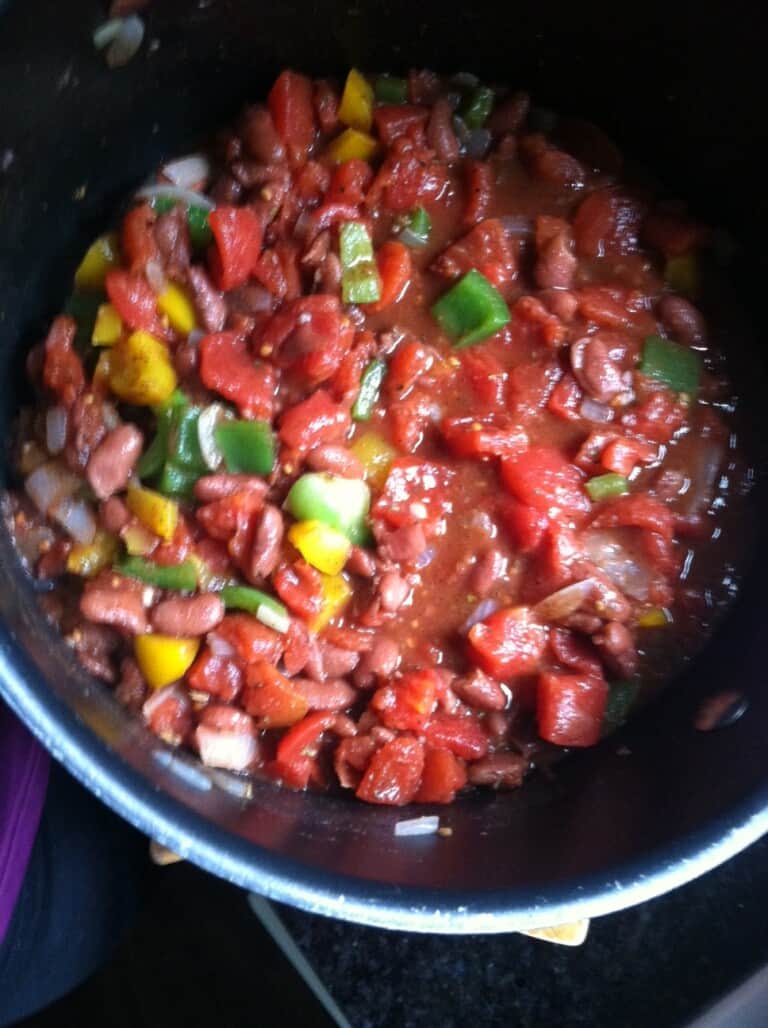 Cat's Chunky {Vegetarian} Chili