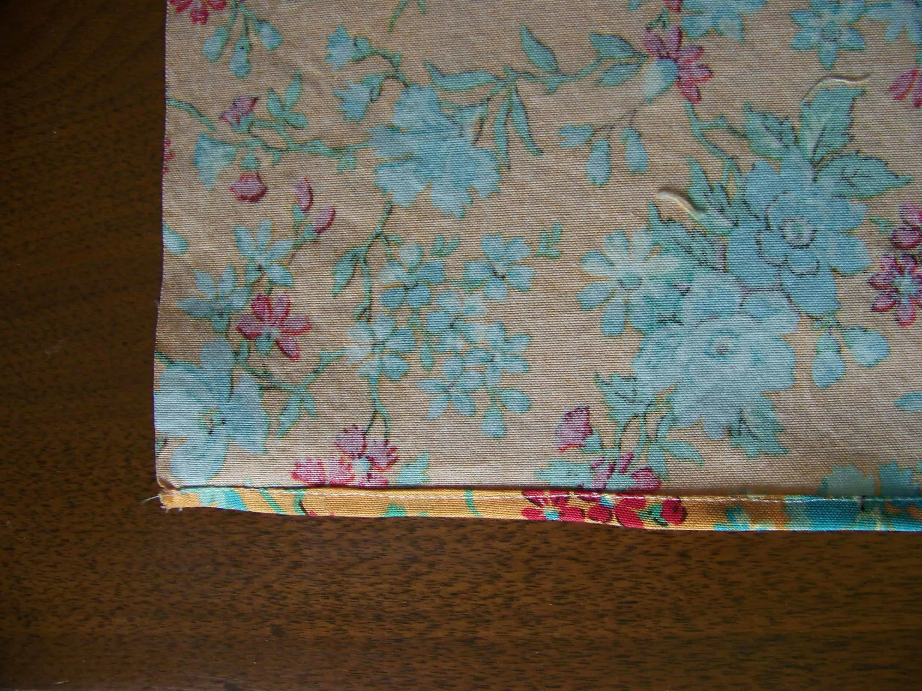 the seam sewn
