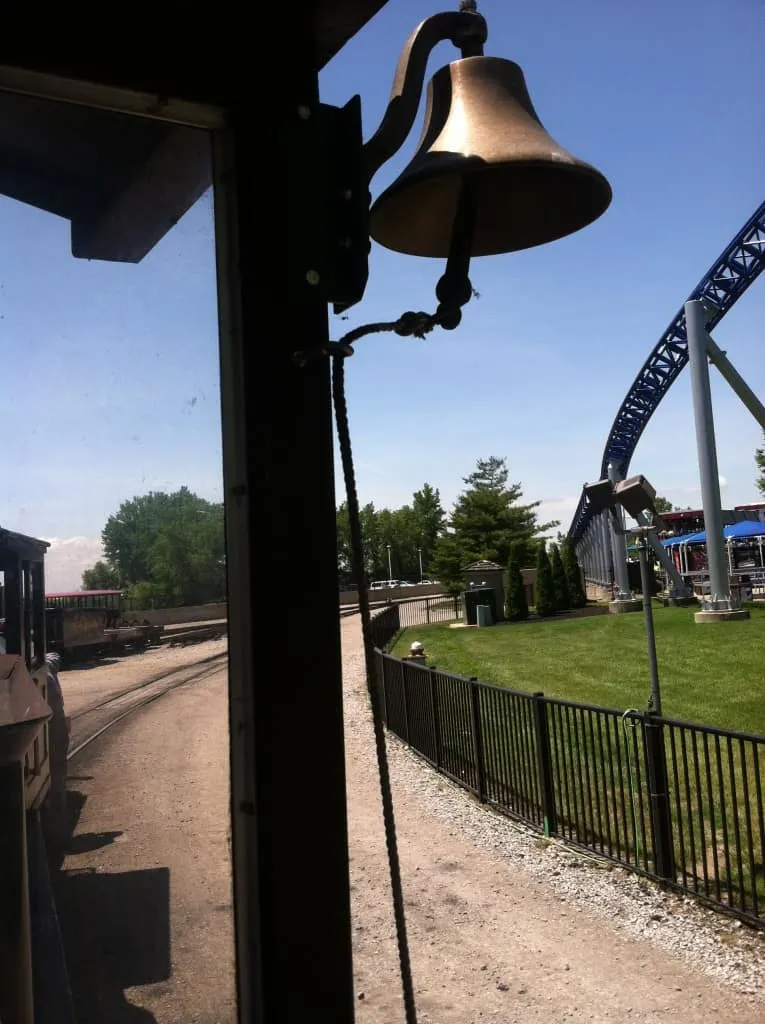 view from the Cedar Point train