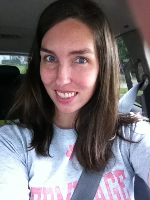 me, in the car