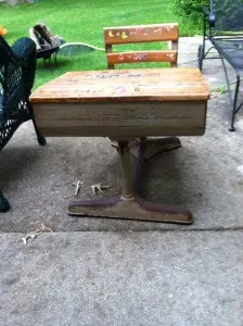 old school desk makeover