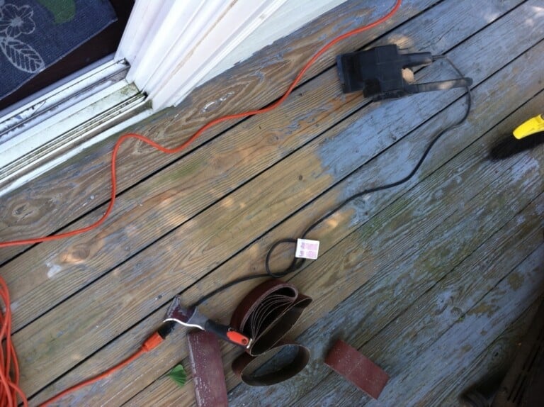 How to Redo Your Old Deck {The Hard Way}