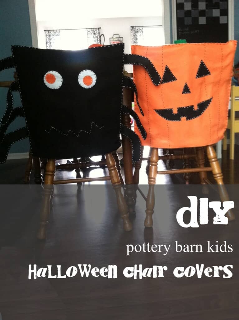 DIY Pottery Barn Inspired Halloween Chair Covers