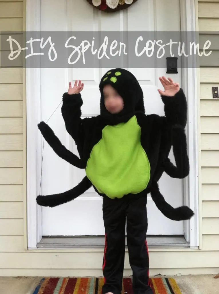 diy spider costume with text featured