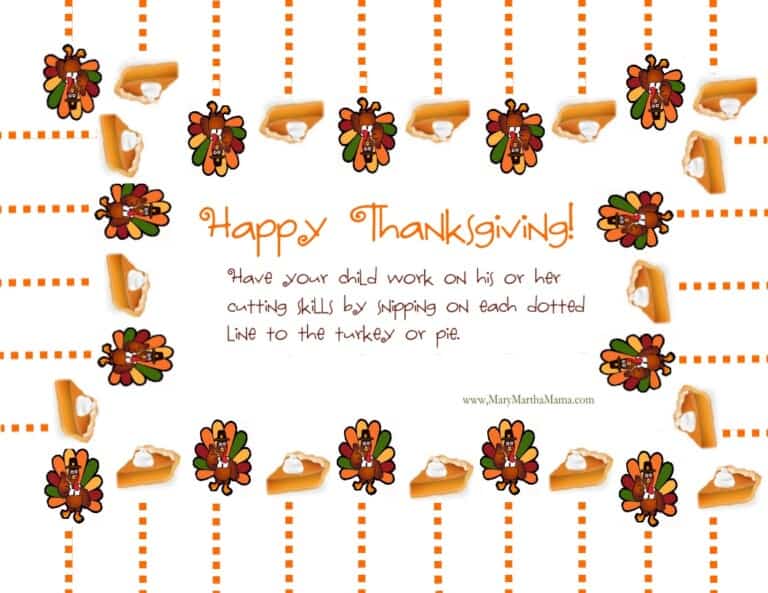 Free Printable Thanksgiving Activities for Kids