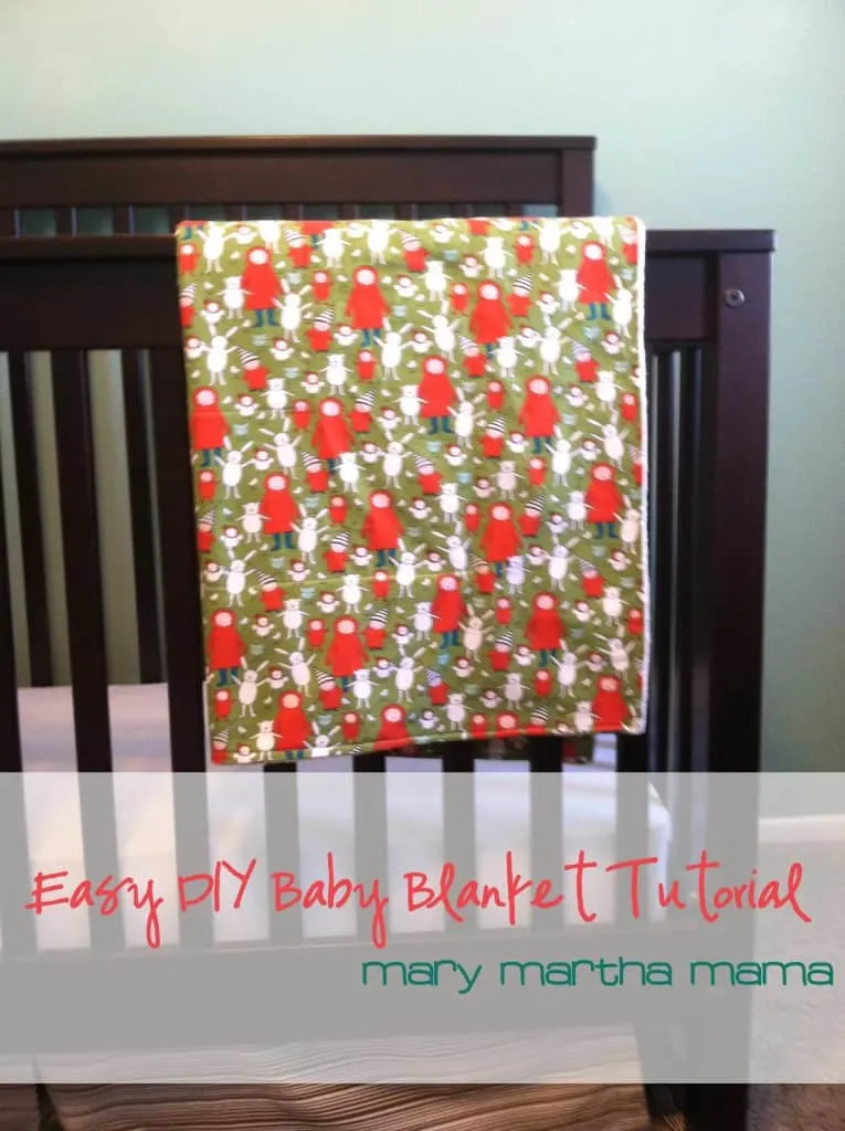 baby blanket on crib made with easy diy baby blanket tutorial