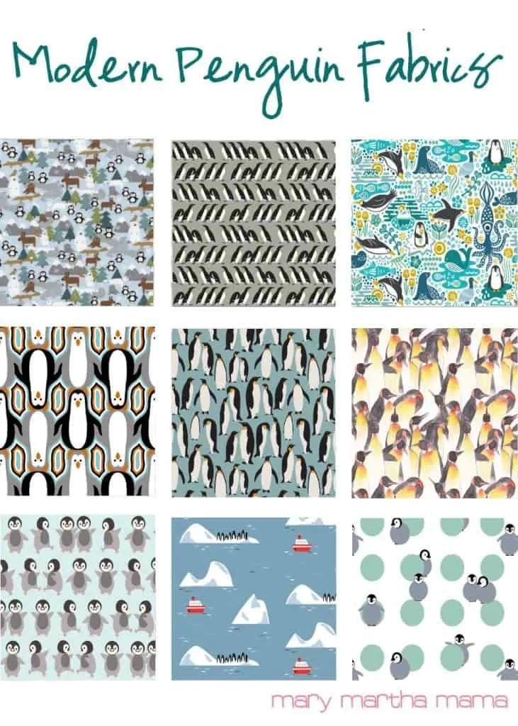 modern penguin fabrics