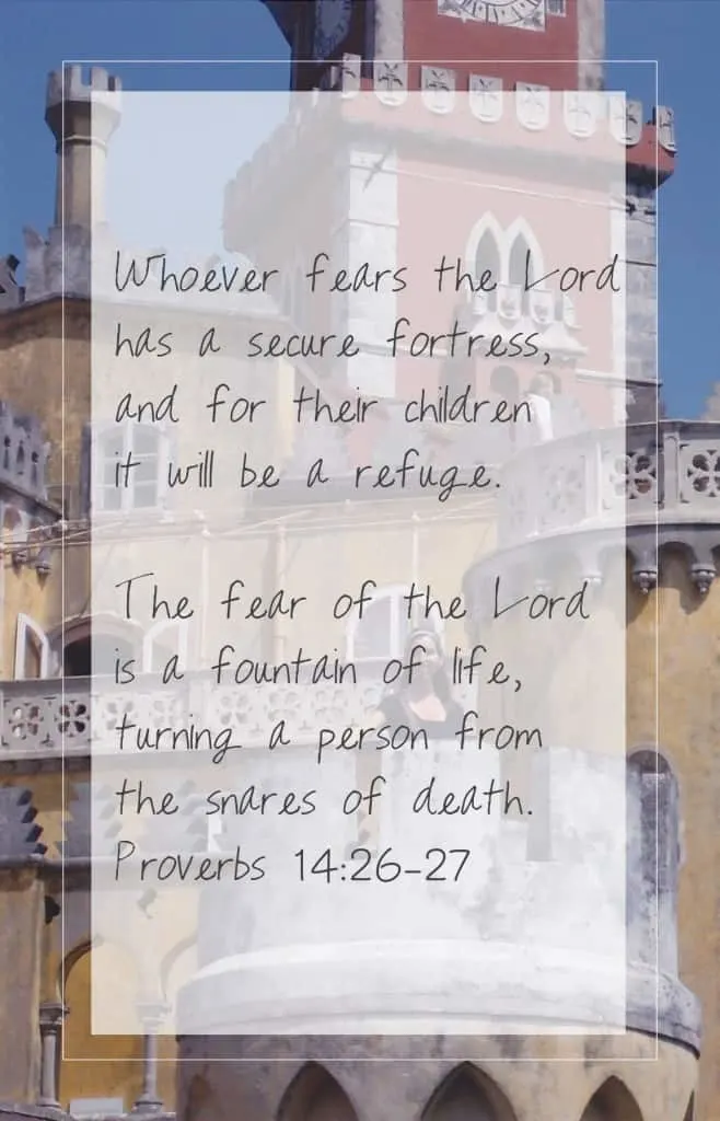 a secure fortress- proverbs 14:26-27