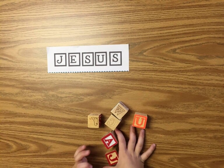 Preschool Sunday School Alphabet Block Activity