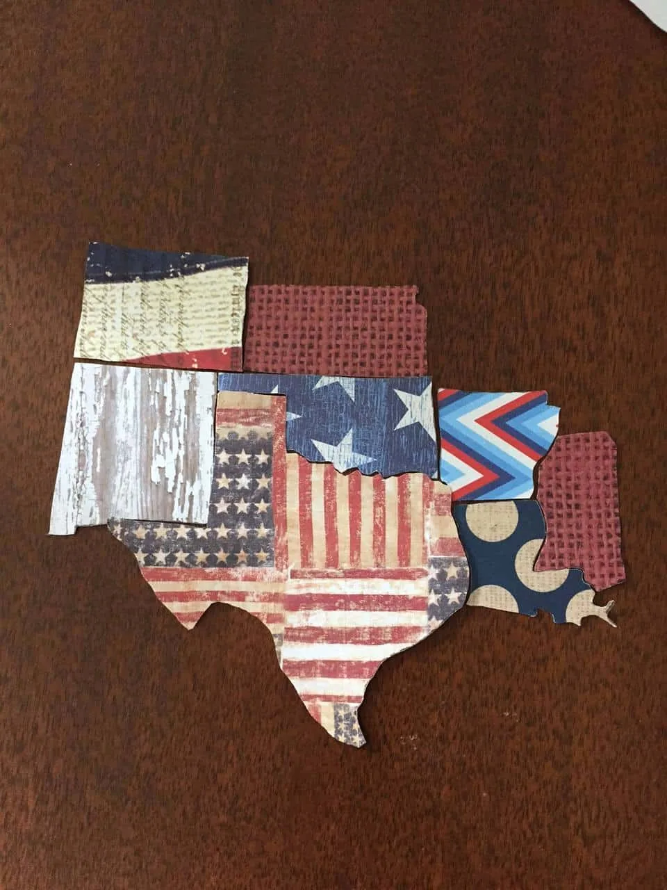 piecing the cut out states together