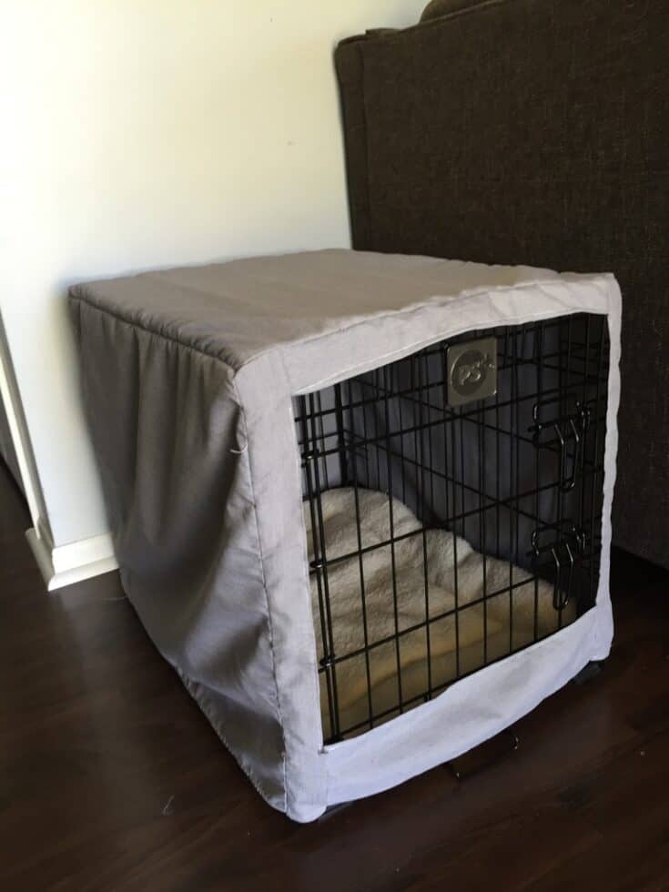 Image showcasing Dog Crate Cover Tutorial – Mary Martha Mama