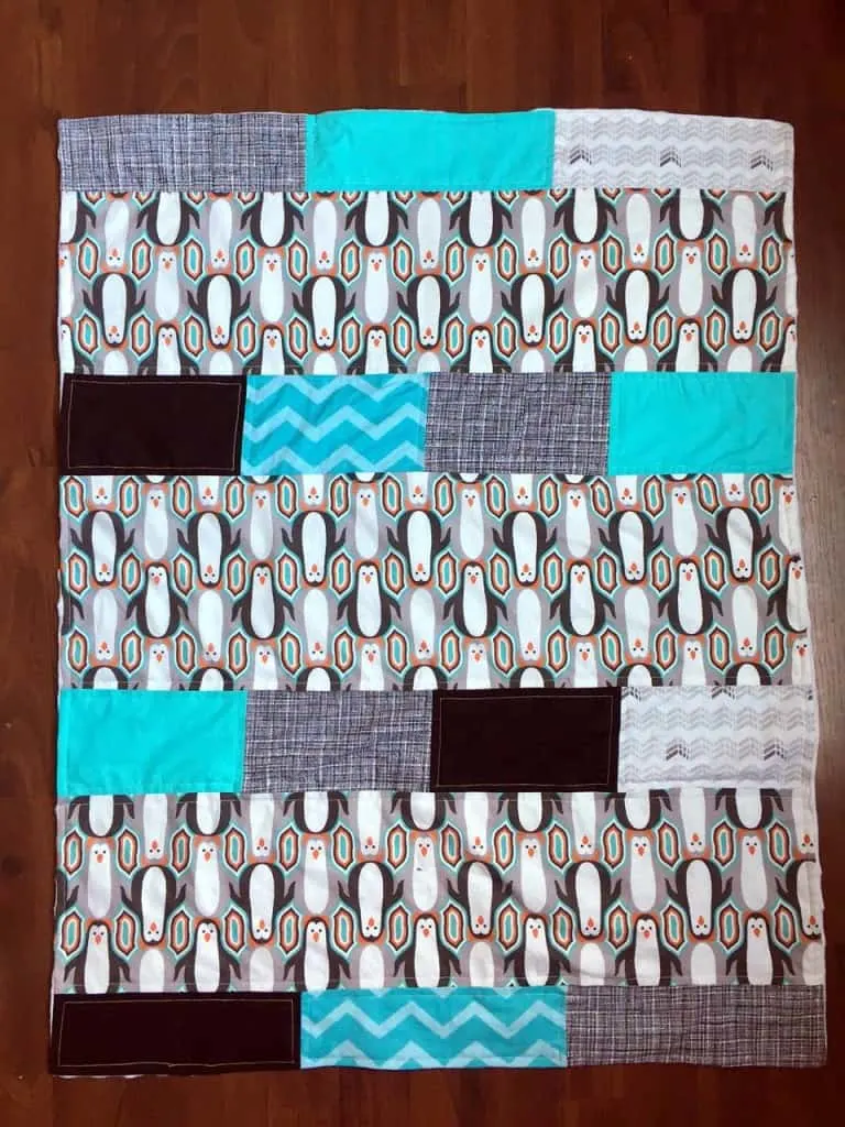 penguin baby quilt
