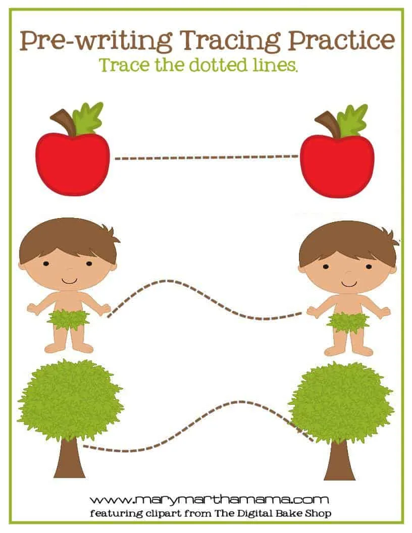 prewriting tracing page