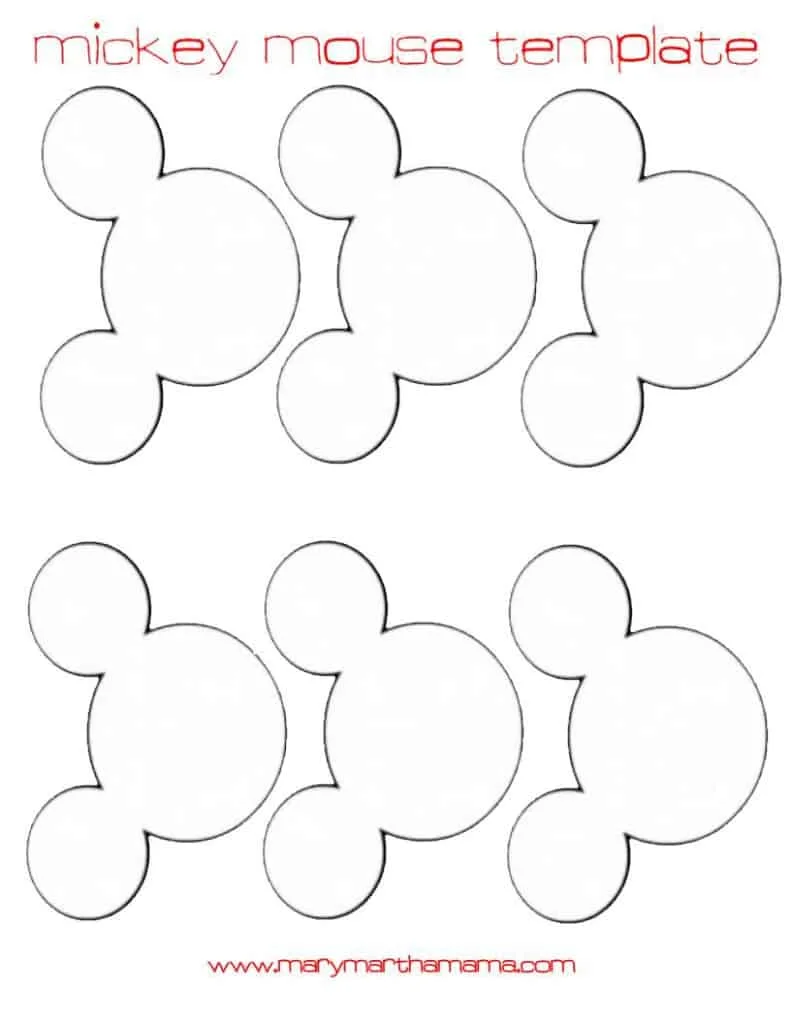 mickey mouse head template for garland larger size