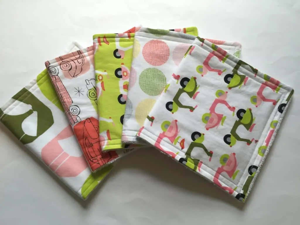 monaluna havana pink 2 burp cloths