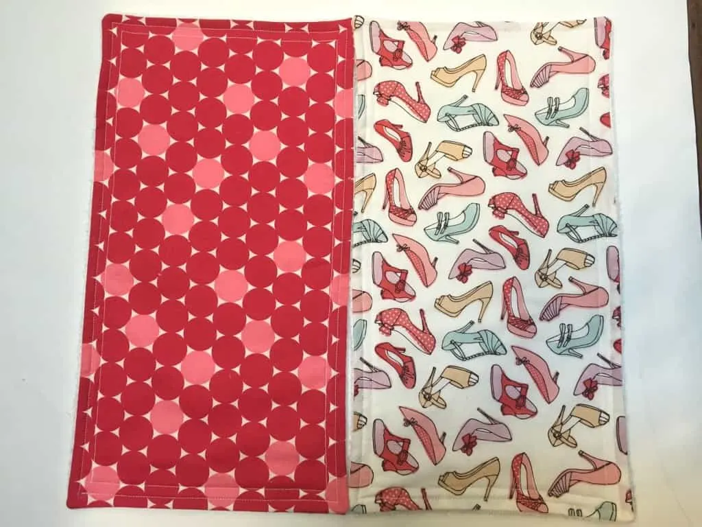 shoes burp cloths