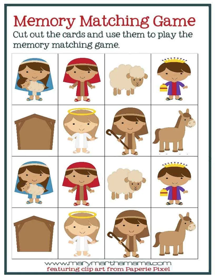 Chirstmas memory matching game