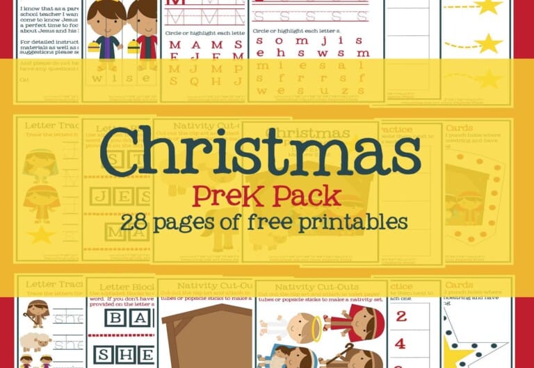 Christmas Worksheets for Preschoolers [Jesus' Birth]