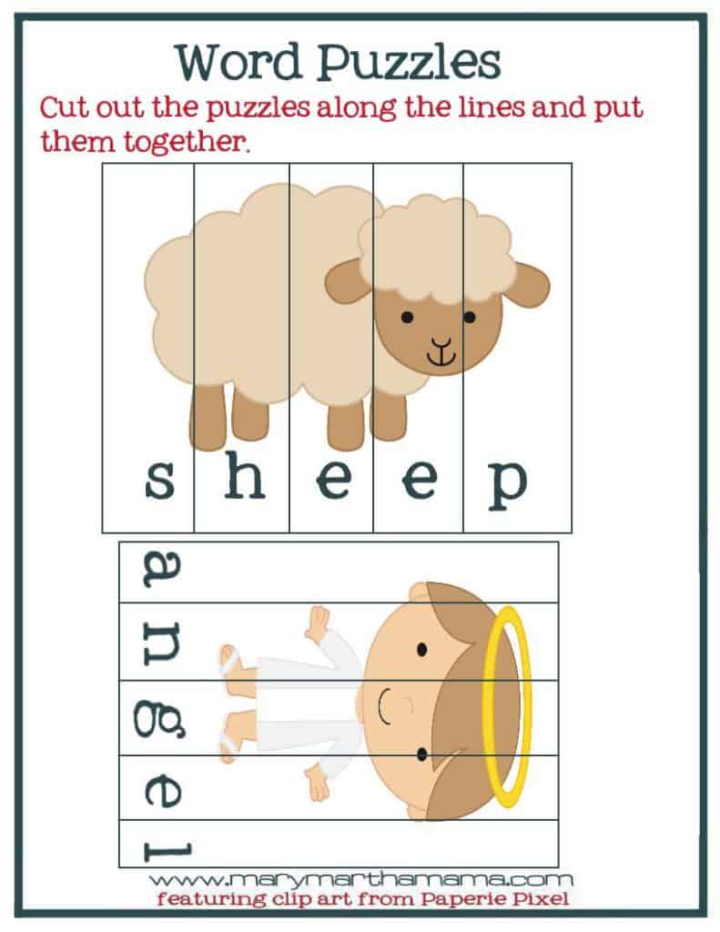 Christmas Worksheets for Preschoolers [Jesus' Birth] – Mary Martha Mama