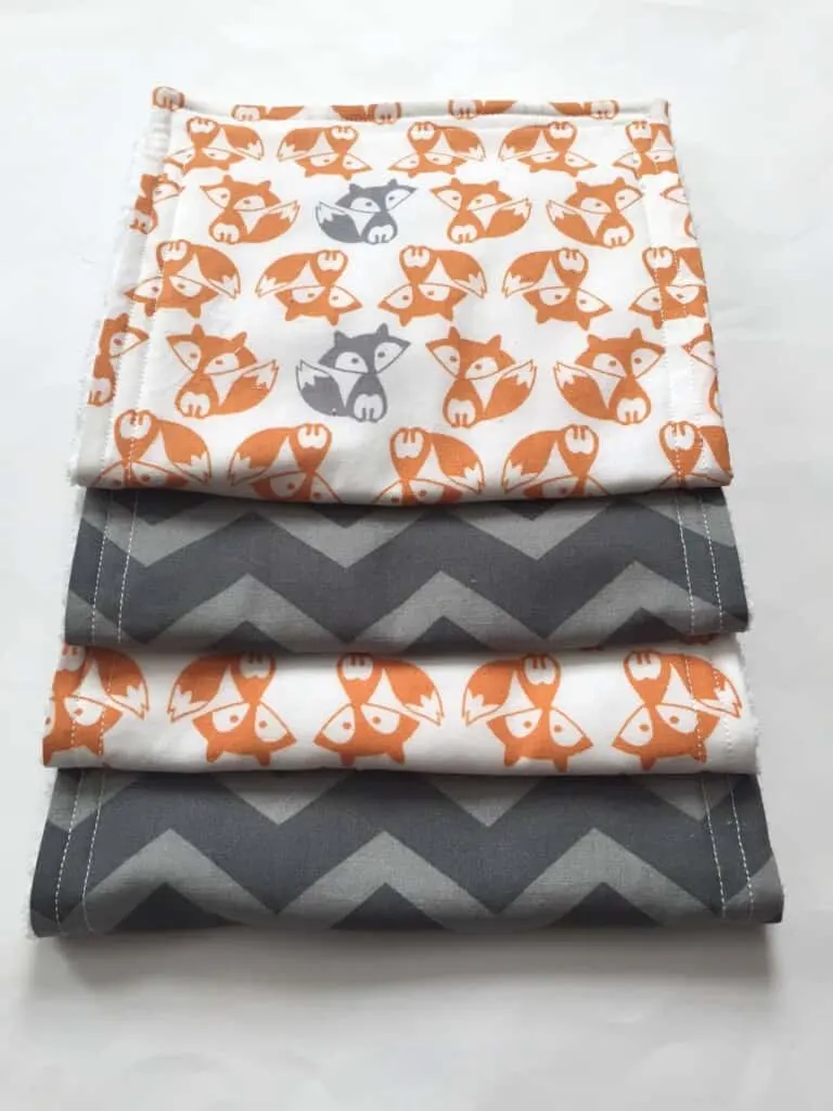 foxes burp cloths