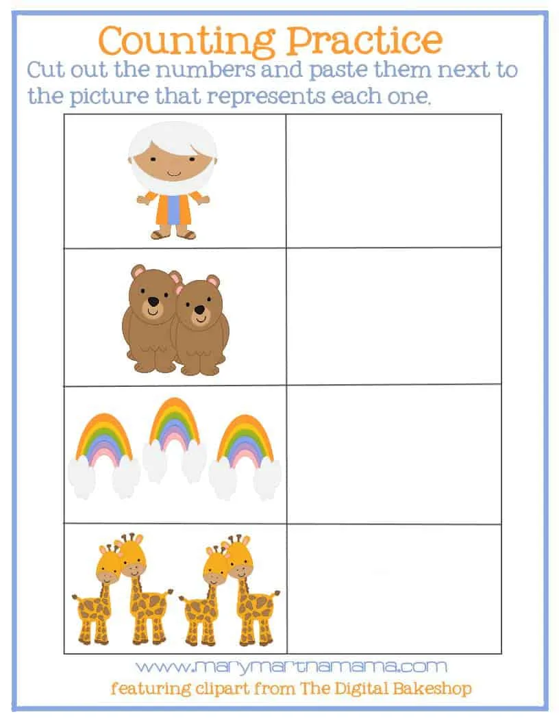 Counting practice page