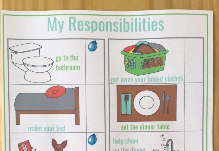 Preschool Responsibility Chart