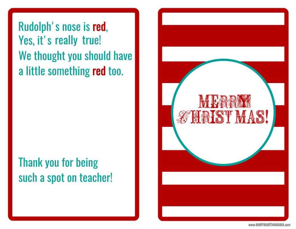 Teacher Christmas Gift Target Gift Card Printable Mary Martha Mama