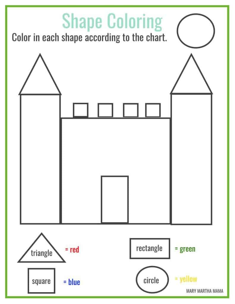 Shapes Worksheets For Preschool Free Printables Mary Martha Mama