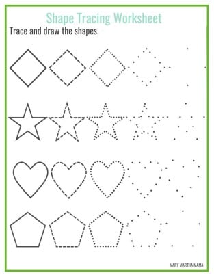 shapes worksheets for preschool free printables mary