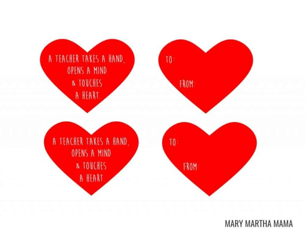 teacher valentine printable