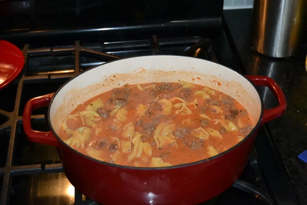 soup simmering on the stove