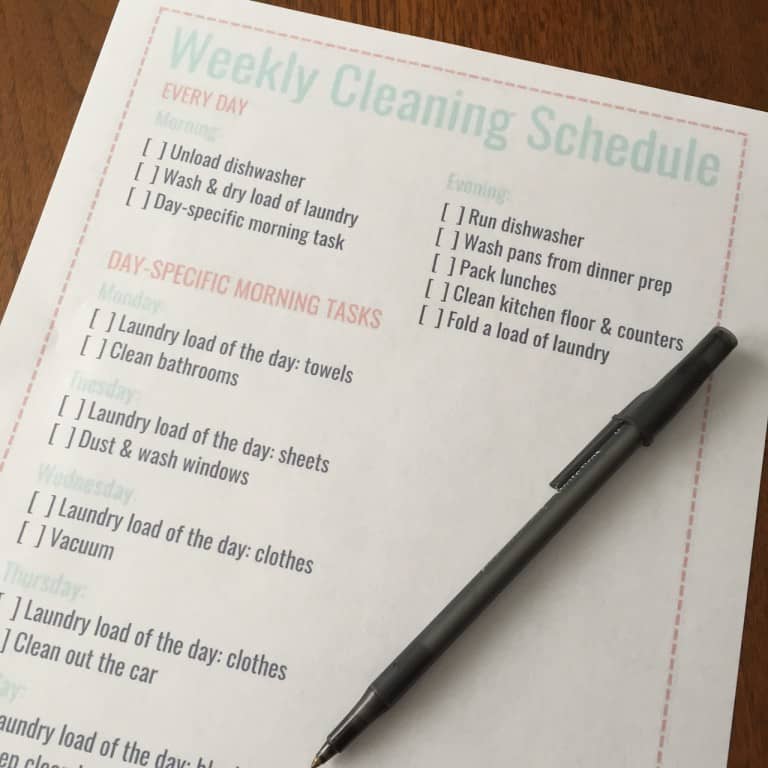 My Cleaning Schedule