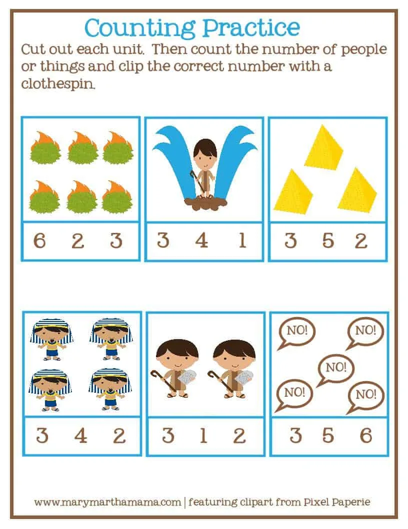 Exodus Counting Practice page