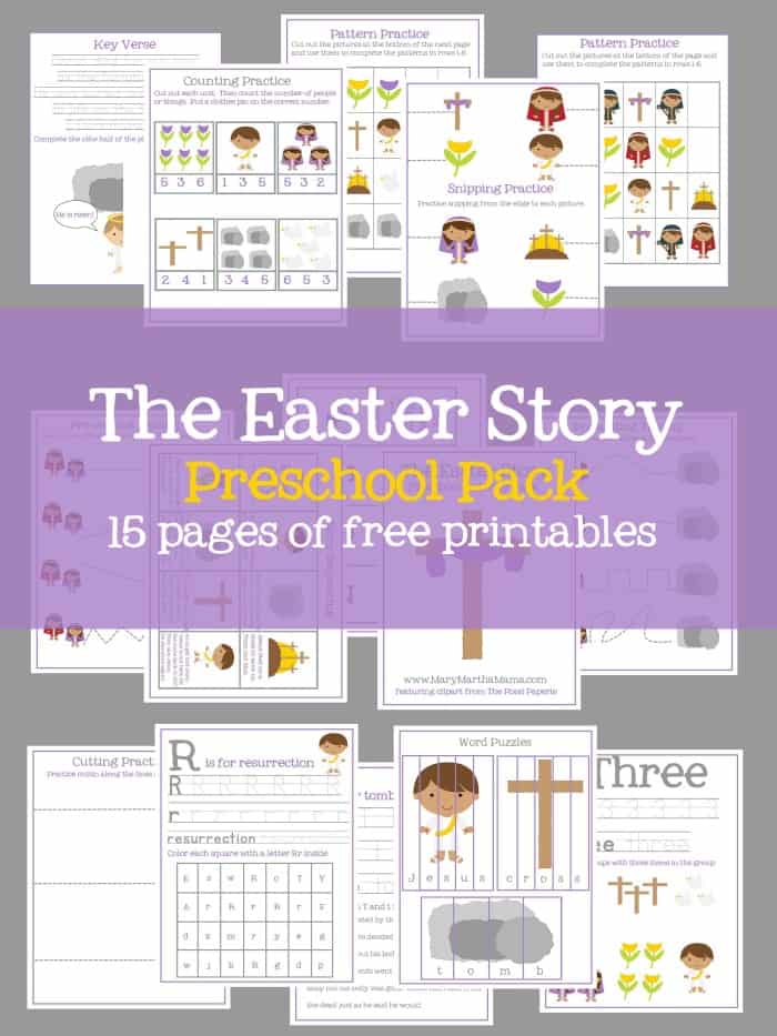 Easter Preschool Pack of Printables – Mary Martha Mama