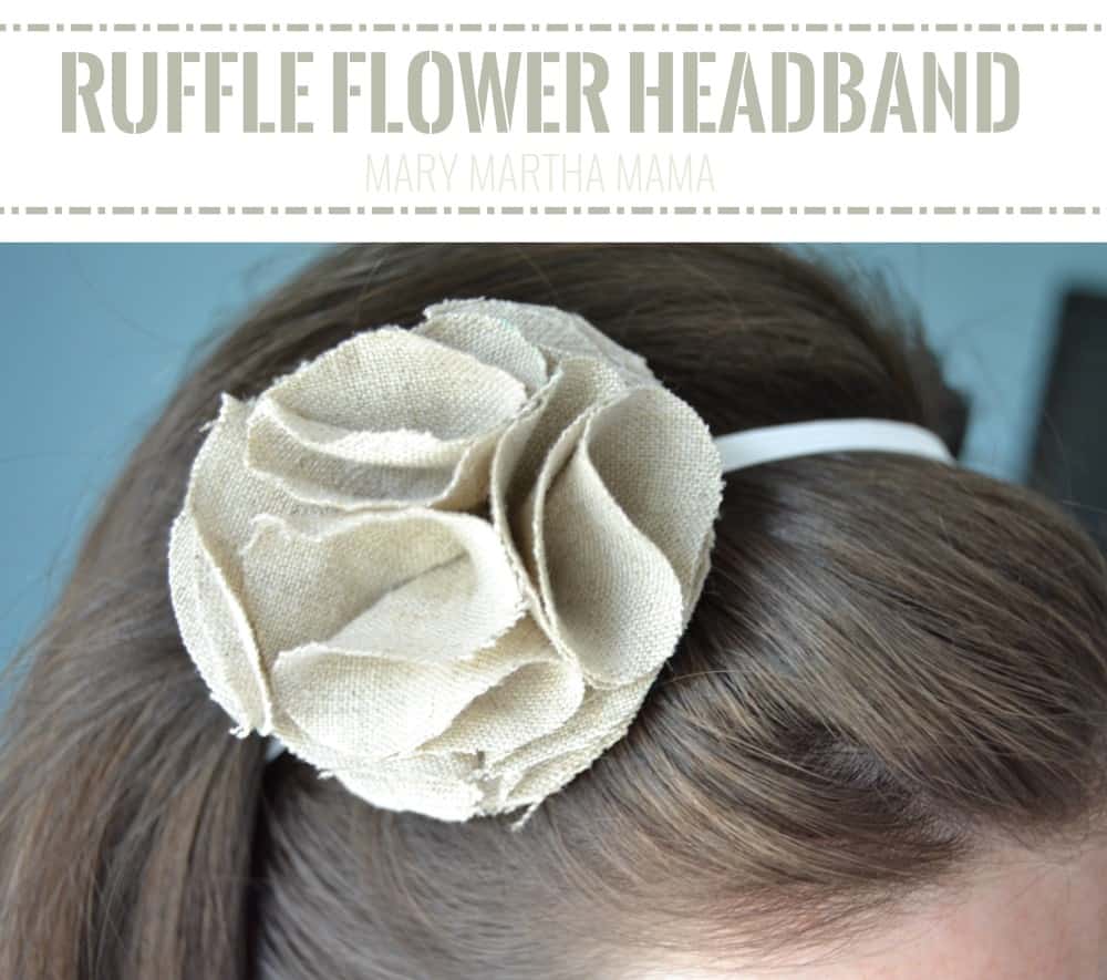 Ruffle Flower Headband Tutorial Mary Martha Mama