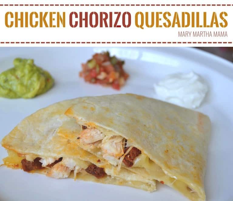 Chicken Chorizo Quesadillas