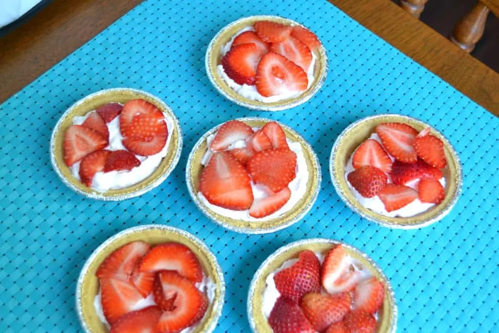 effortless mini pies  with strawberries