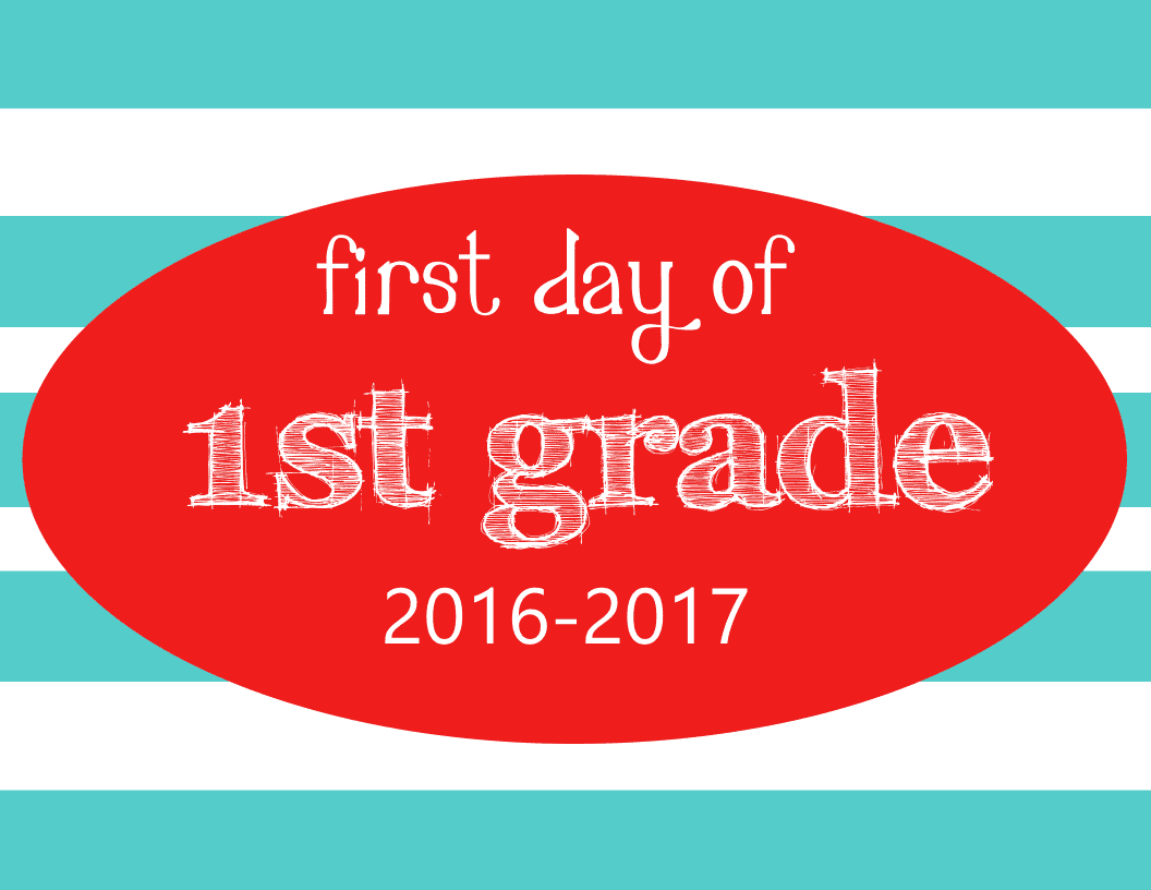 Free Printable First Day of School Signs [2016-2017] – Mary Martha Mama