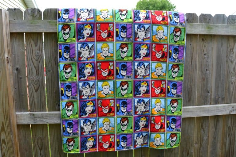 Super Friends Squares Blanket