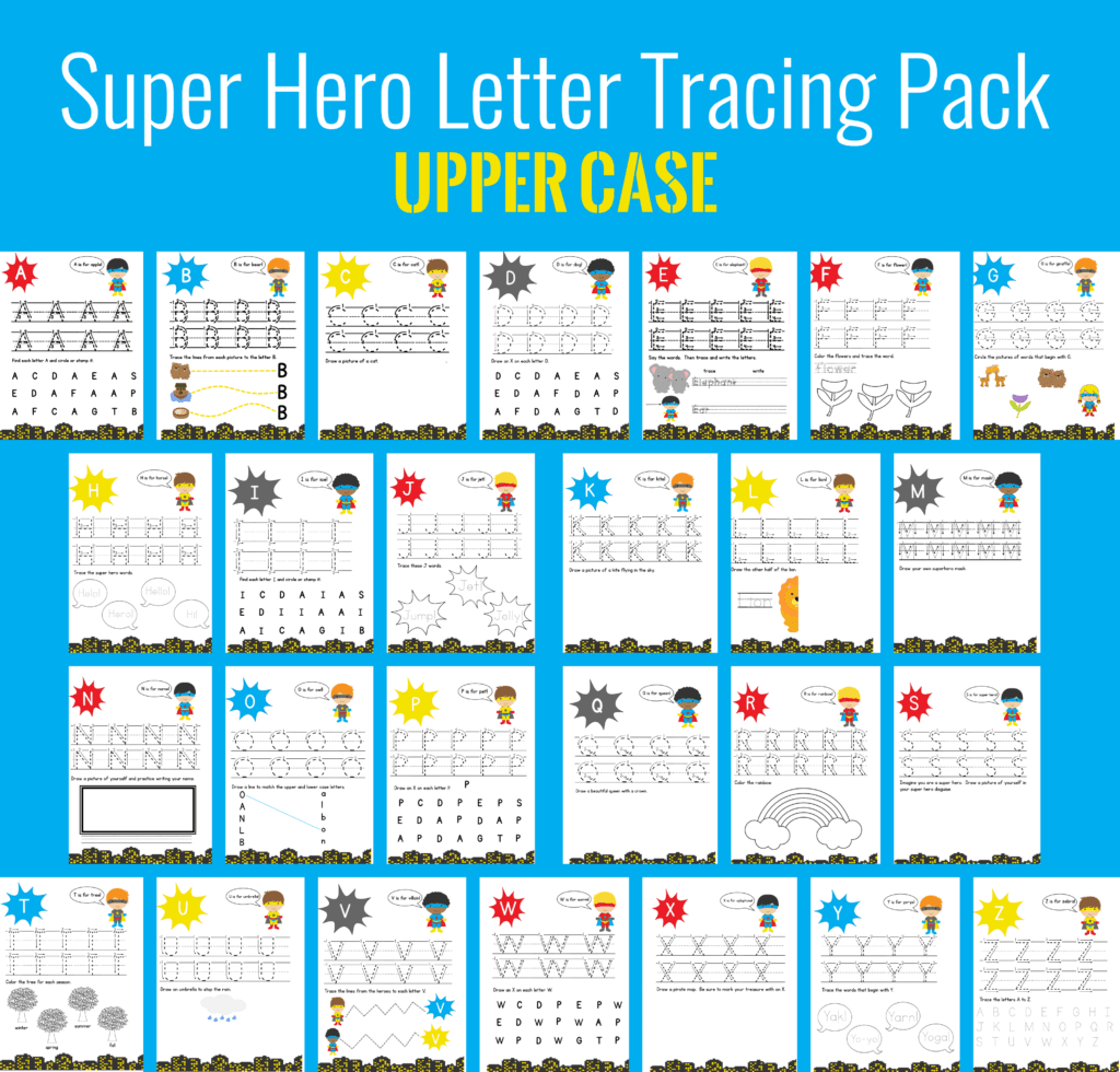 upper case letter tracing