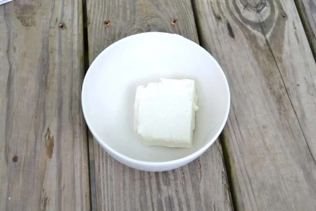 cream cheese in a bowl