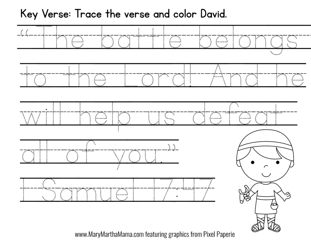 David and Goliath Activities [Free Printables] – Mary Martha Mama