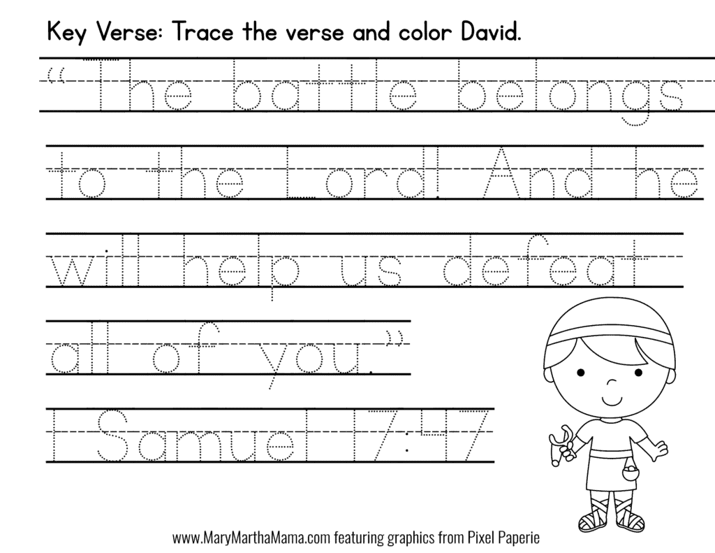 David and Goliath Activities [Free Printables] – Mary Martha Mama