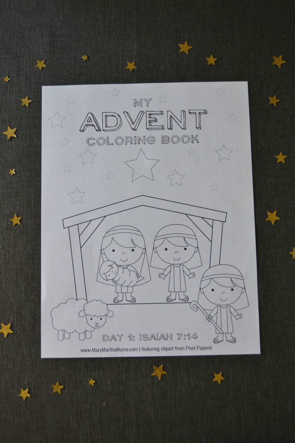 Advent Coloring Pages 24 Free Printable Pages for Kids Mary Martha Mama