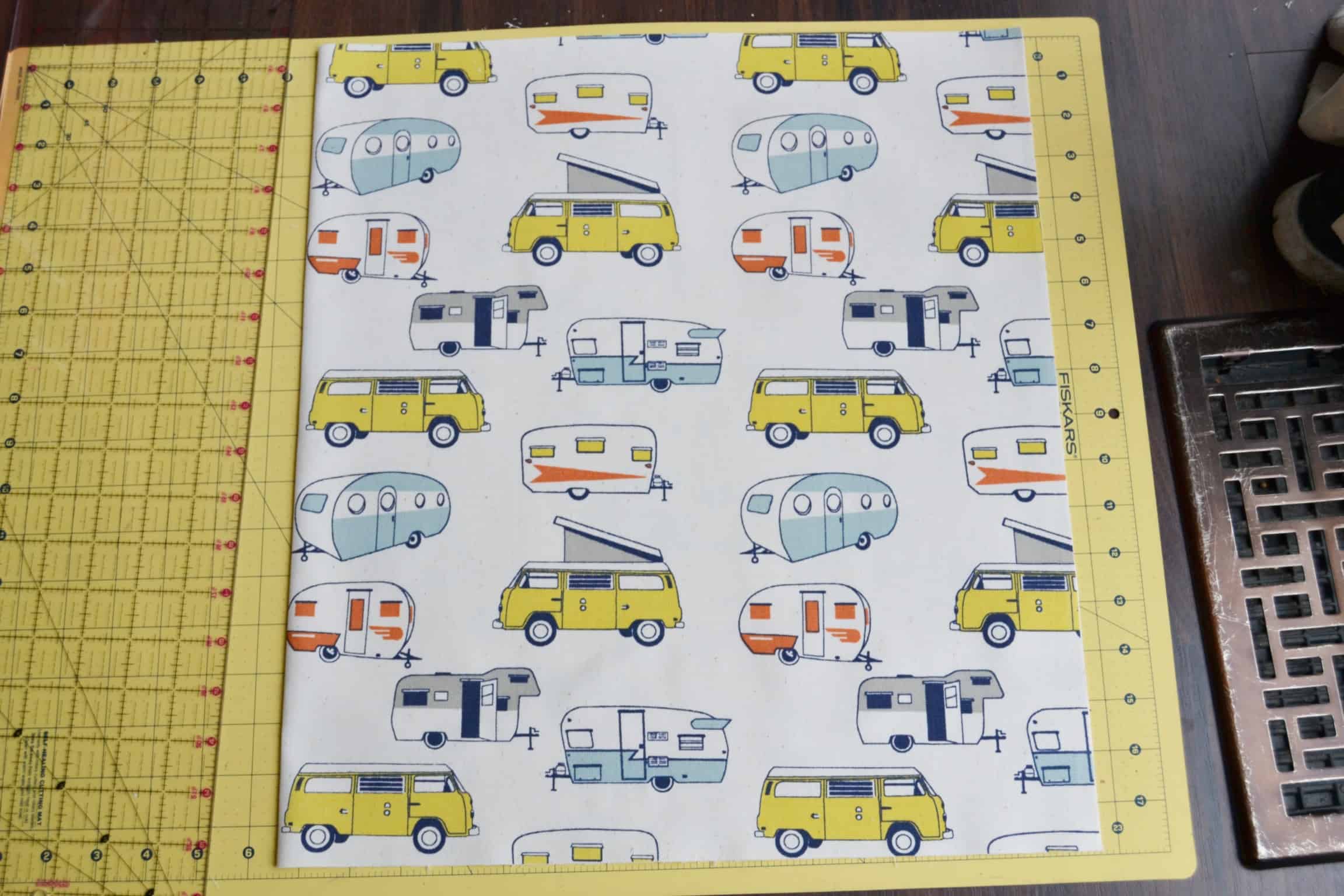 cutting the fabric out