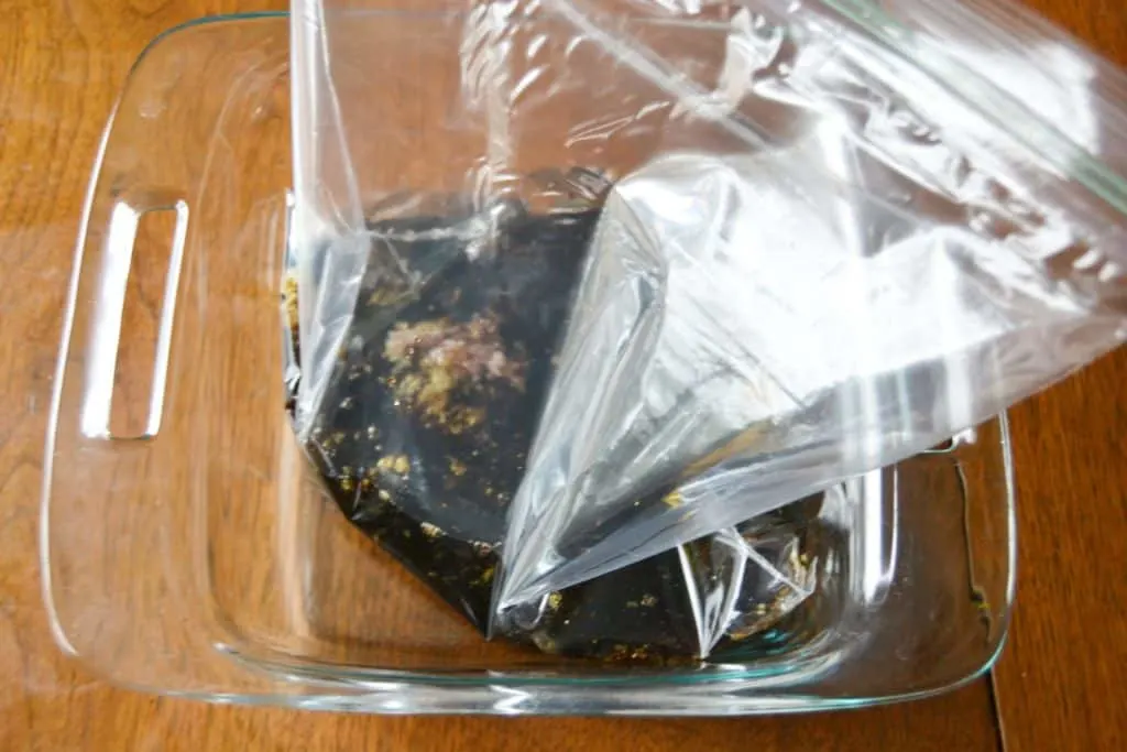 marinating the steak