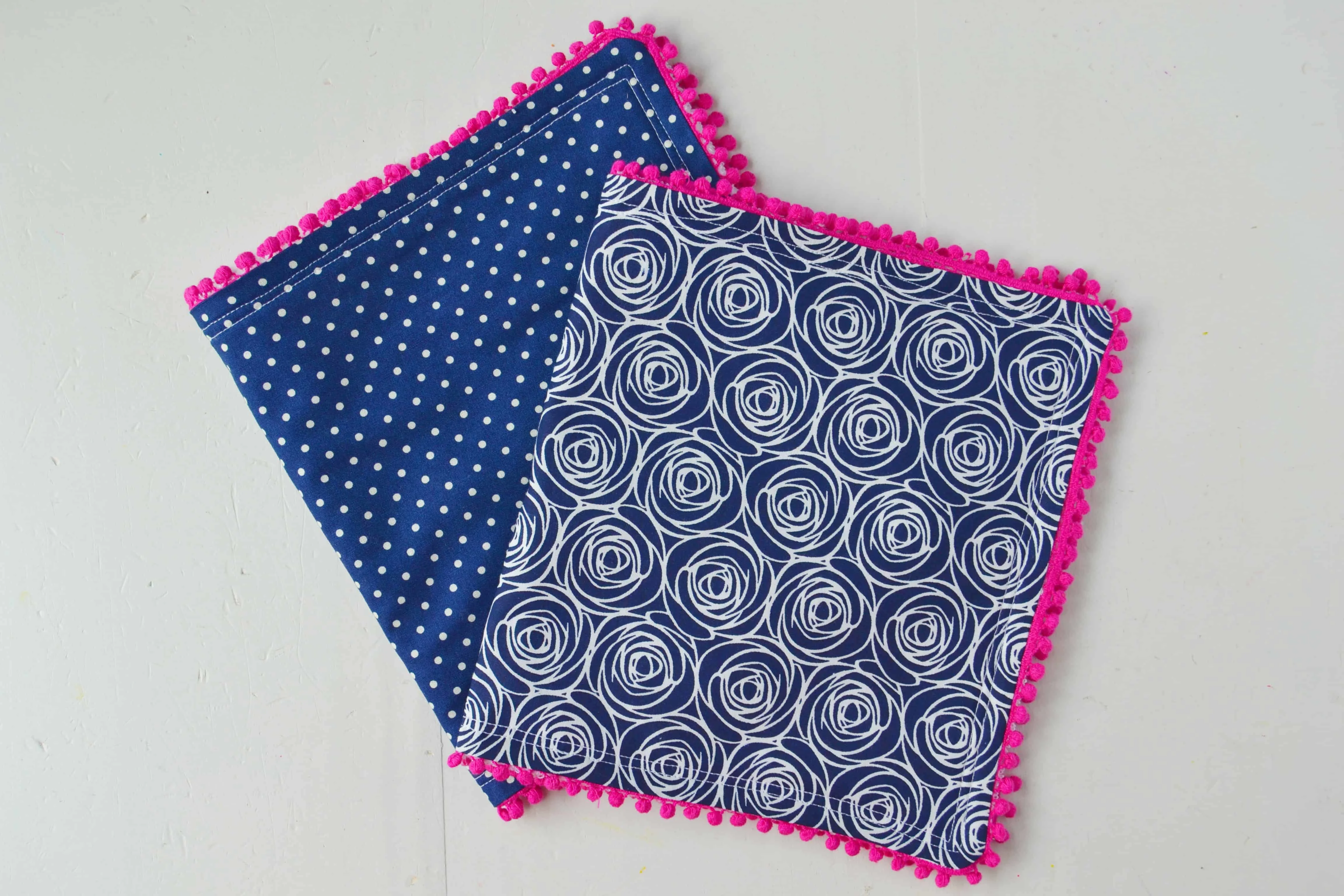 pom pom burp cloth 